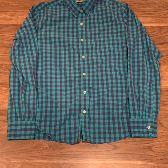 J. Crew Slim Fit L/S Blue Plaid Dress Shirt Size M - Picture 4 of 5